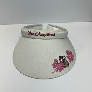 DISNEY PARKS Mine Mouse white Cotton Visor Cap Golf Sun Walt Disney World